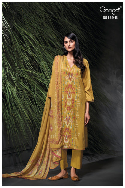 Kaelia S5139 Ganga Cotton Satin Pant Style Suits Wholesaler