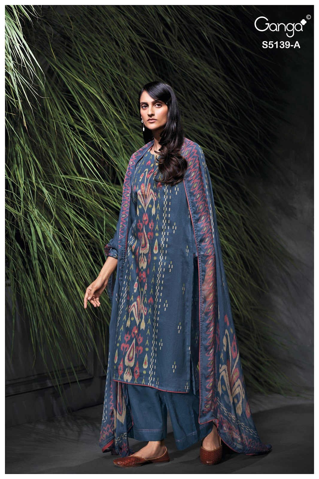 Kaelia S5139 Ganga Cotton Satin Pant Style Suits Wholesaler