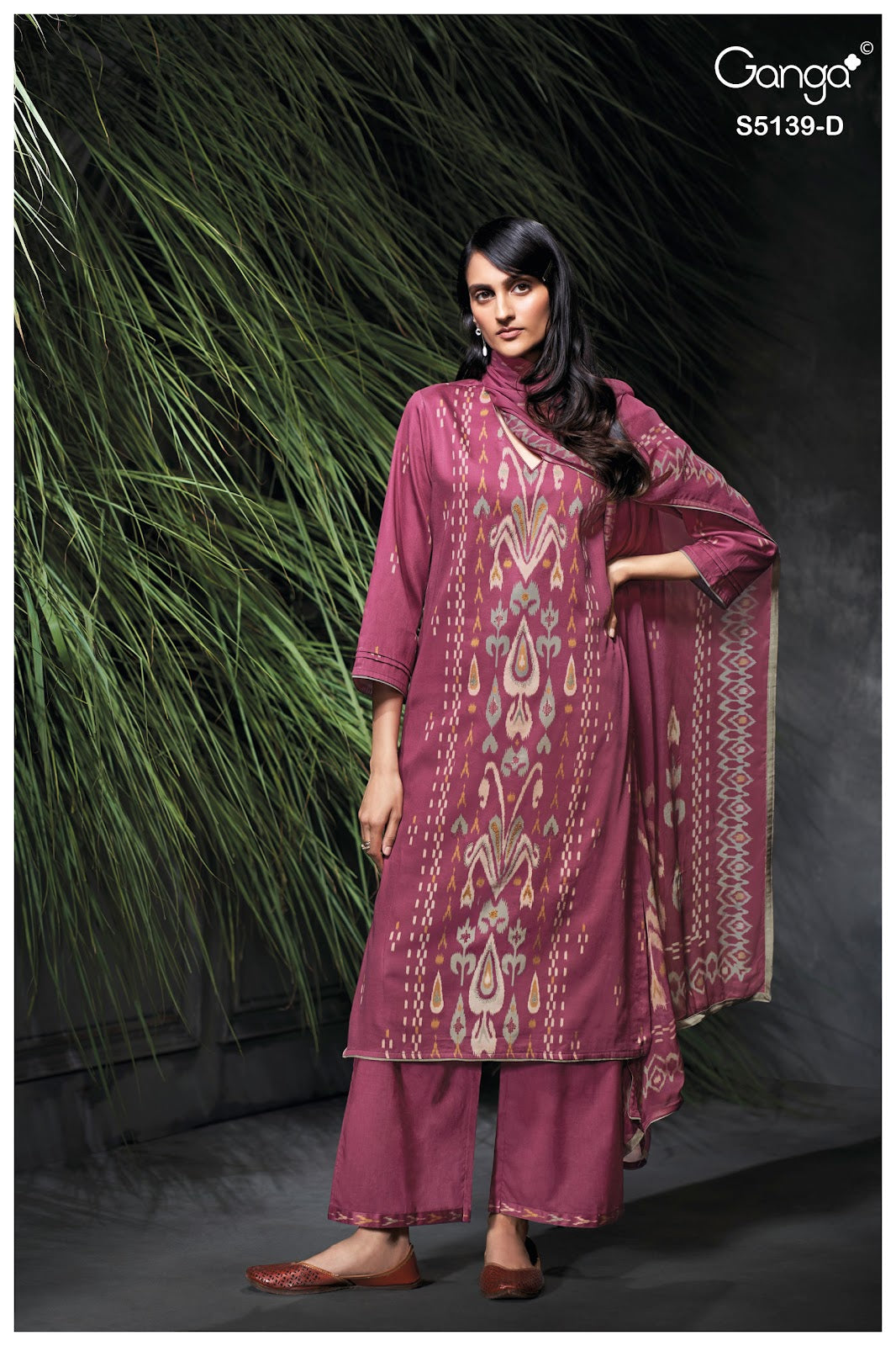 Kaelia S5139 Ganga Cotton Satin Pant Style Suits Wholesaler