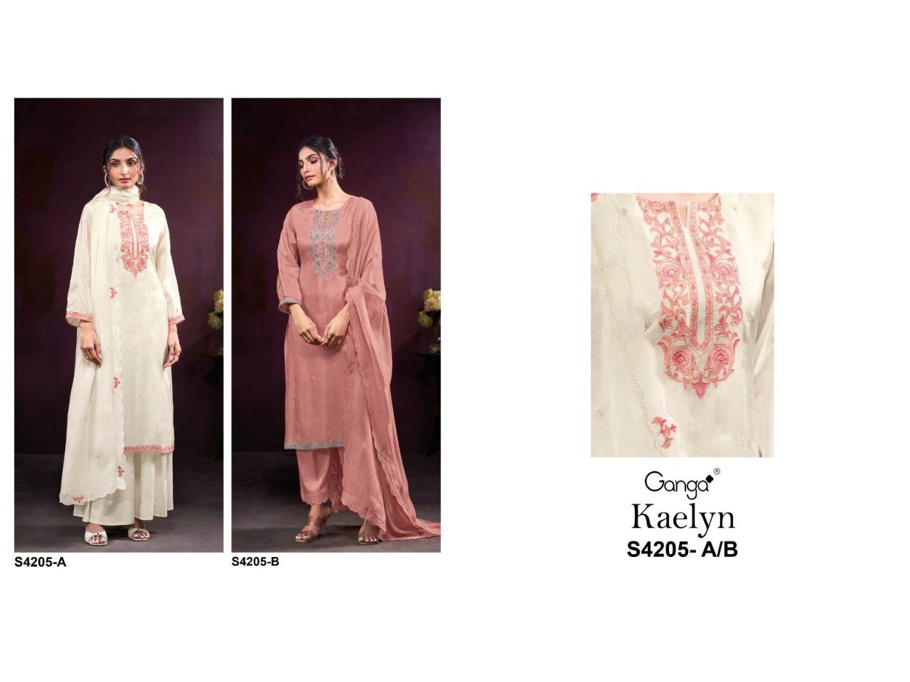Kaelyn 4205 Ganga Pure Bemberg Plazzo Style Suits Exporter Ahmedabad