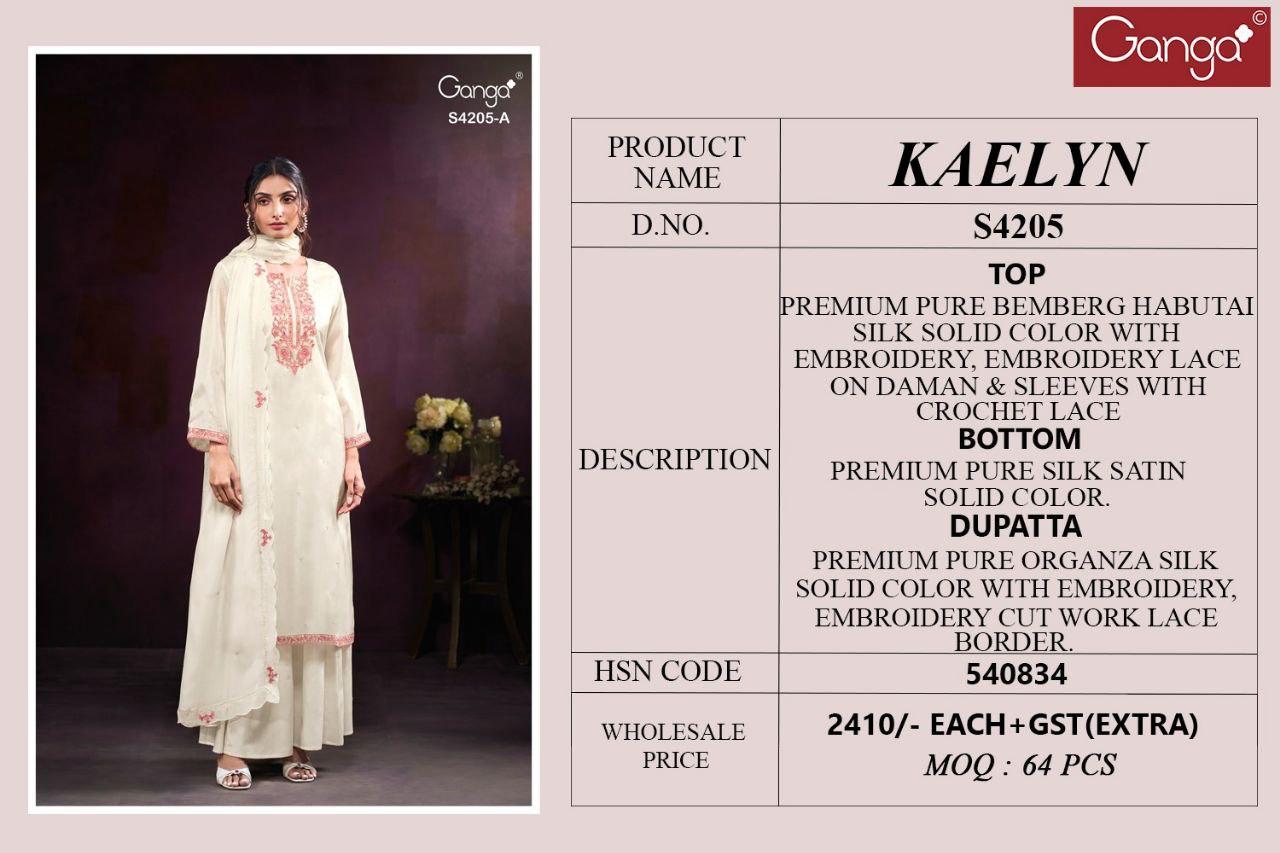 Kaelyn 4205 Ganga Pure Bemberg Plazzo Style Suits Exporter Ahmedabad