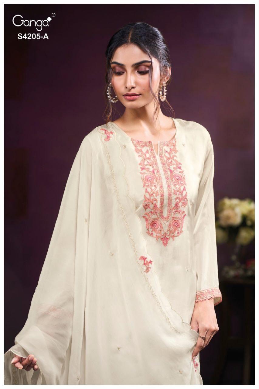 Kaelyn 4205 Ganga Pure Bemberg Plazzo Style Suits Exporter Ahmedabad