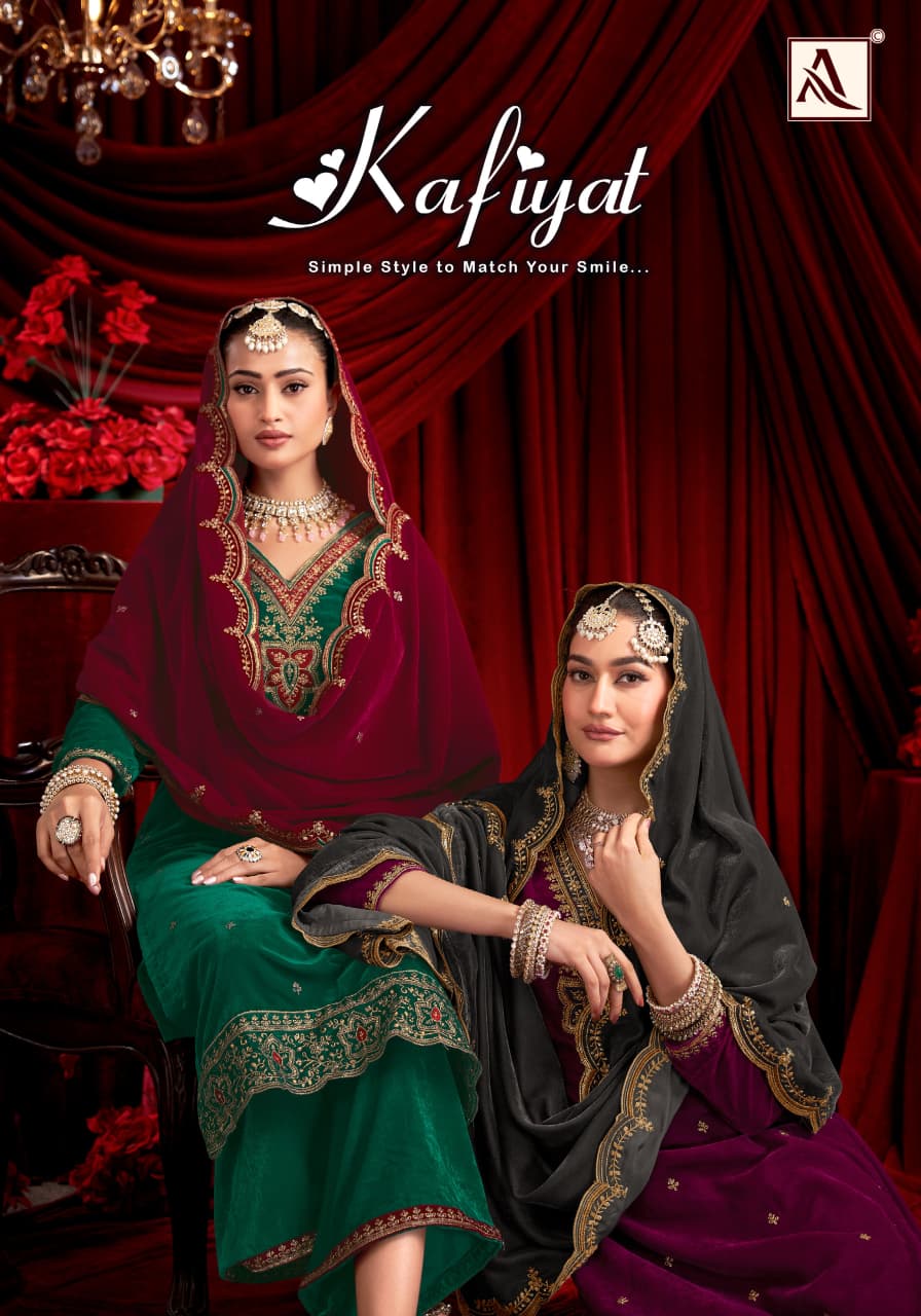 Kafiyat Alok Velvet Suits Exporter Gujarat