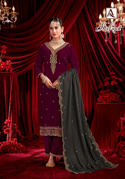 Kafiyat Alok Velvet Suits Exporter Gujarat