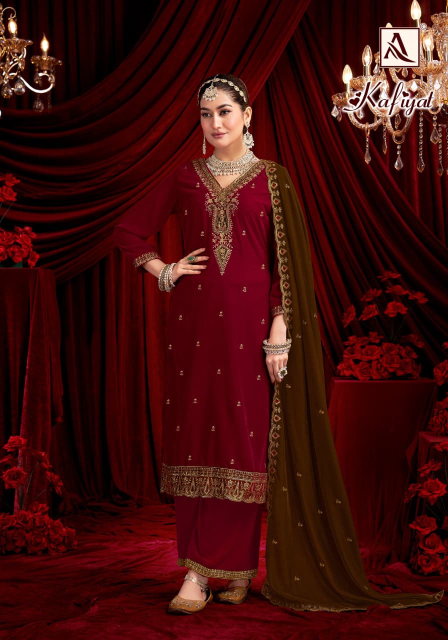 Kafiyat Alok Velvet Suits Exporter Gujarat
