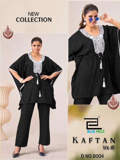 Kaftan Vol 18 Blue Hills Heavy Reyon Co Ord Set Manufacturer