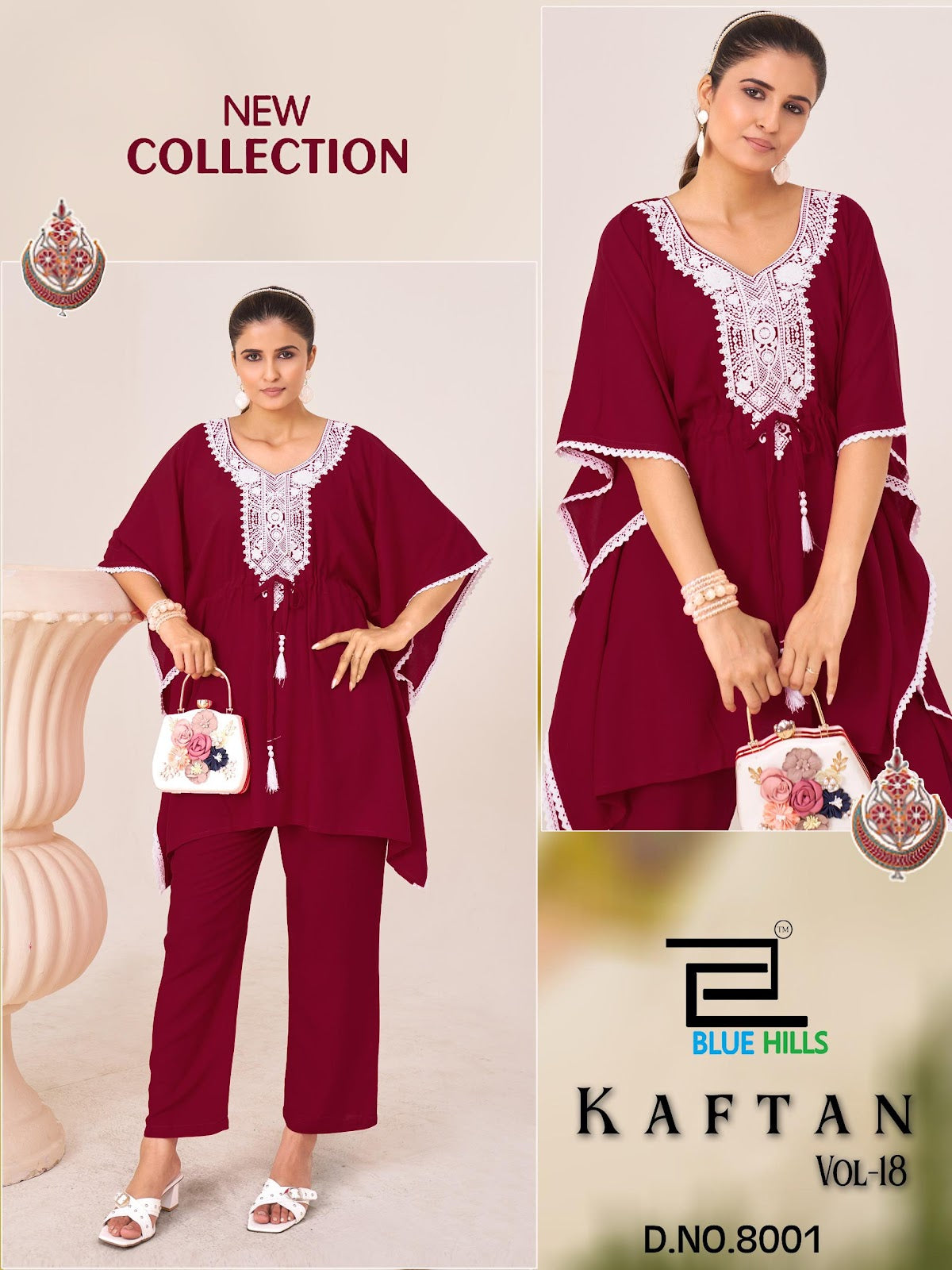 Kaftan Vol 18 Blue Hills Heavy Reyon Co Ord Set Manufacturer