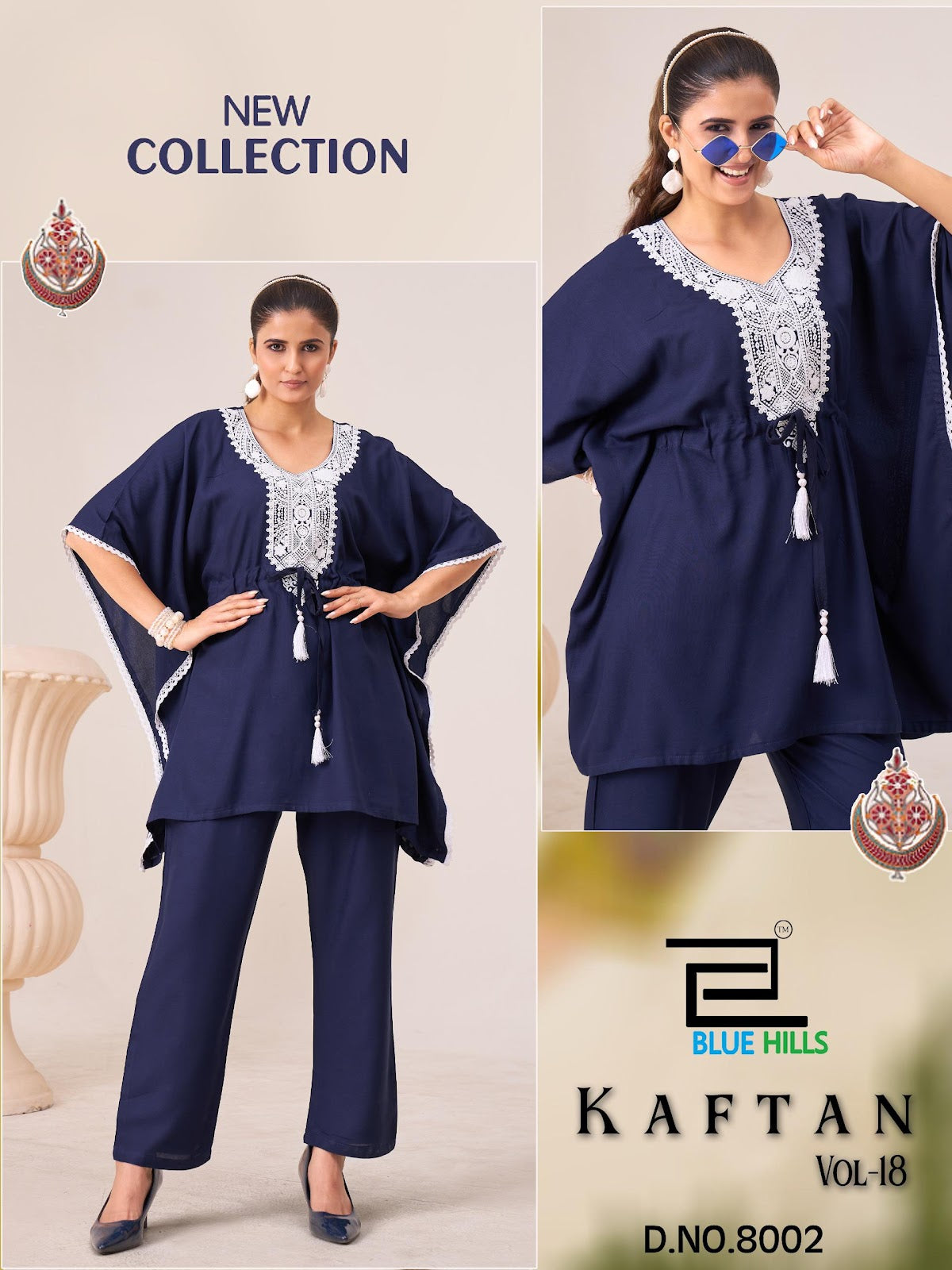 Kaftan Vol 18 Blue Hills Heavy Reyon Co Ord Set Manufacturer