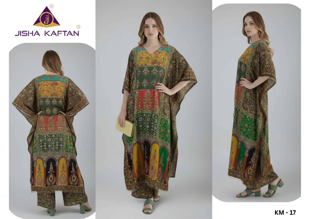Kaftan Vol 3 Jelite Jisha Feather Silk Co Ord Set Manufacturer