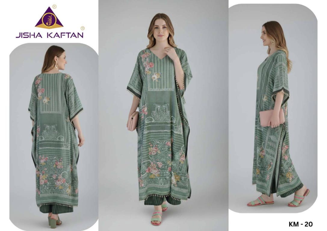 Kaftan Vol 3 Jelite Jisha Feather Silk Co Ord Set Manufacturer