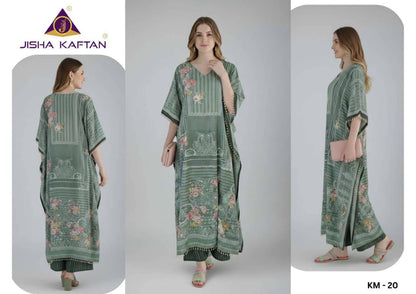 Kaftan Vol 3 Jelite Jisha Feather Silk Co Ord Set Manufacturer