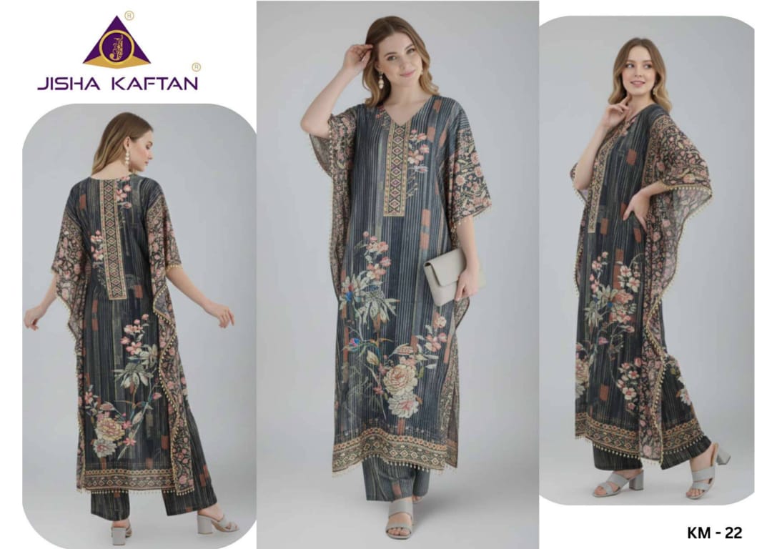 Kaftan Vol 3 Jelite Jisha Feather Silk Co Ord Set Manufacturer