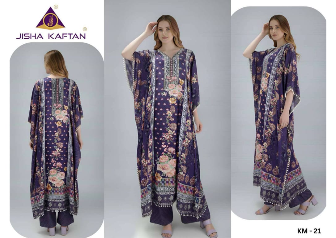 Kaftan Vol 3 Jelite Jisha Feather Silk Co Ord Set Manufacturer