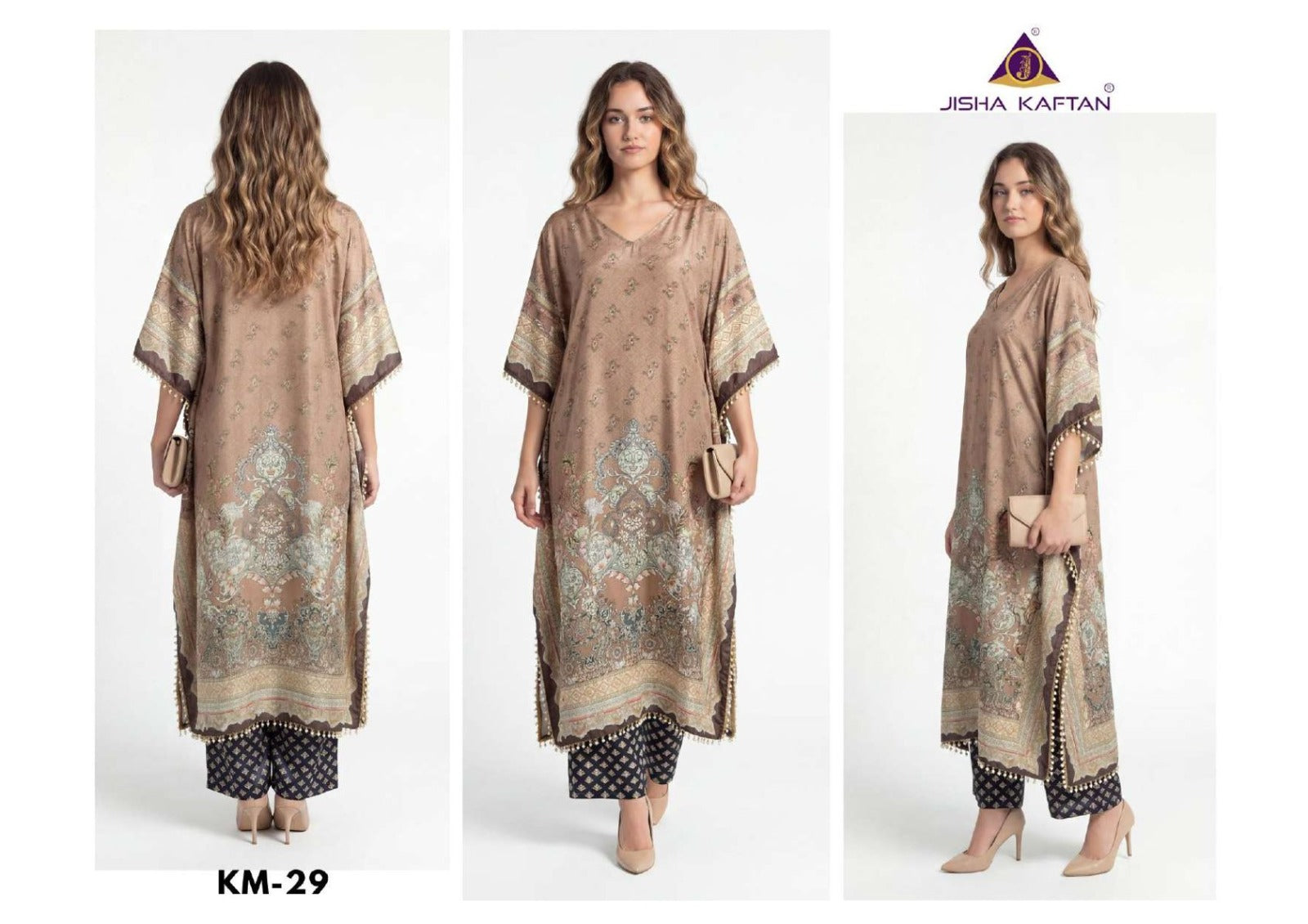 Kaftan Vol 5 Jelite Jisha Poly Co Ord Set Wholesale Rate
