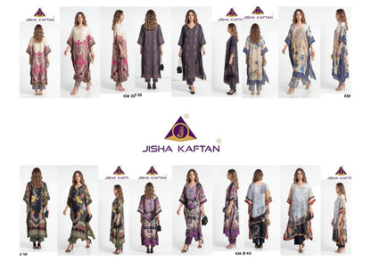 Kaftan Vol 6 Jelite Jisha Feather Silk Co Ord Set Exporter
