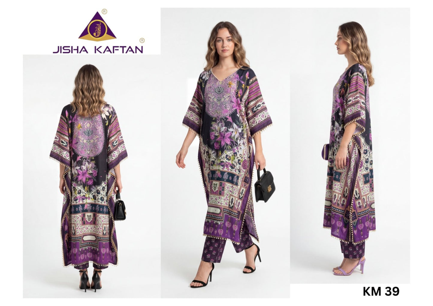 Kaftan Vol 6 Jelite Jisha Feather Silk Co Ord Set Exporter