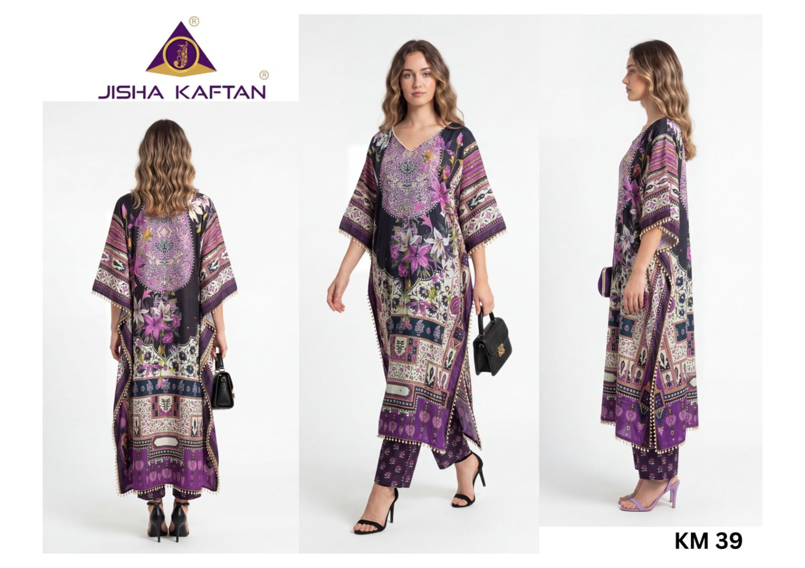 Kaftan Vol 6 Jelite Jisha Feather Silk Co Ord Set Exporter