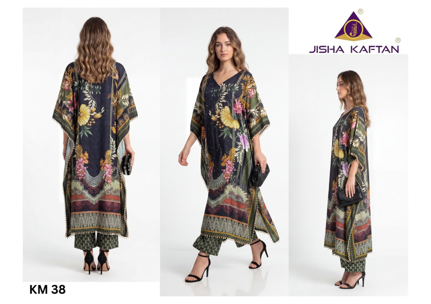 Kaftan Vol 6 Jelite Jisha Feather Silk Co Ord Set Exporter