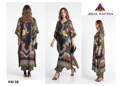 Kaftan Vol 6 Jelite Jisha Feather Silk Co Ord Set Exporter