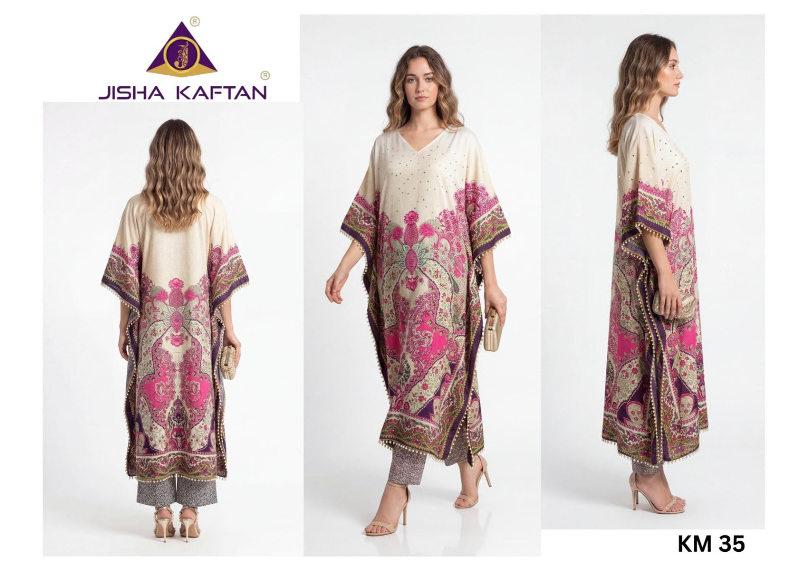 Kaftan Vol 6 Jelite Jisha Feather Silk Co Ord Set Exporter