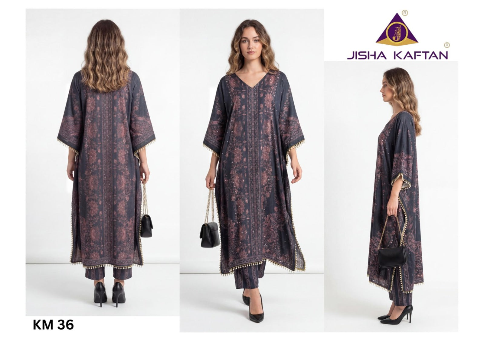 Kaftan Vol 6 Jelite Jisha Feather Silk Co Ord Set Exporter