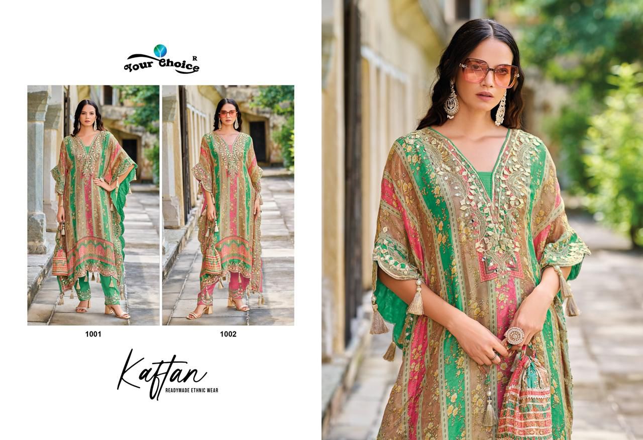Kaftan Your Choice Chinon Kurti Pant Set Exporter Ahmedabad
