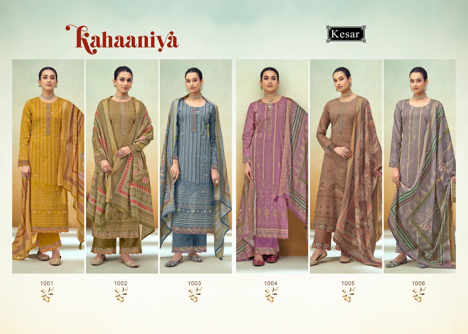 Kahaaniya Kesar Lawn Cotton Karachi Salwar Suits Wholesale