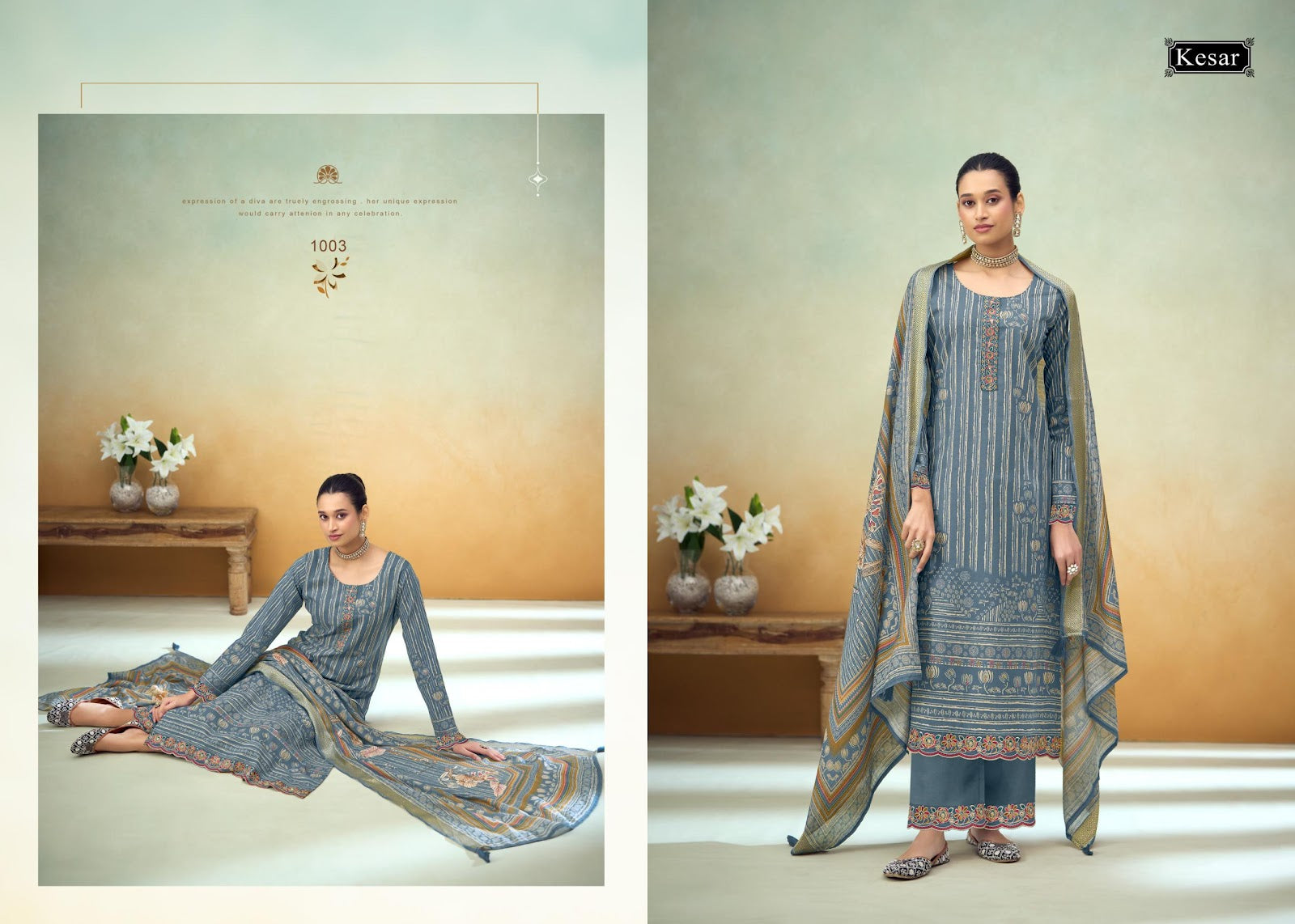 Kahaaniya Kesar Lawn Cotton Karachi Salwar Suits Wholesale