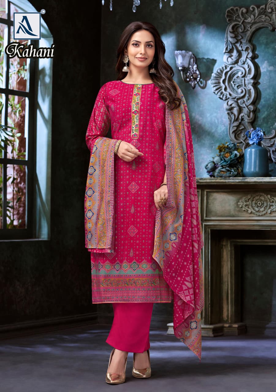 Kahani Alok Viscose Modal Karachi Salwar Suits Exporter