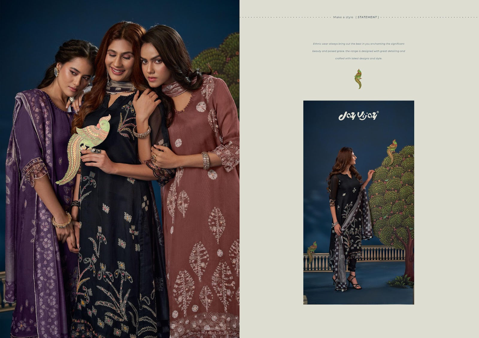 Kahani Tota Maina Ki Jay Vijay Silk Pant Style Suits Manufacturer India