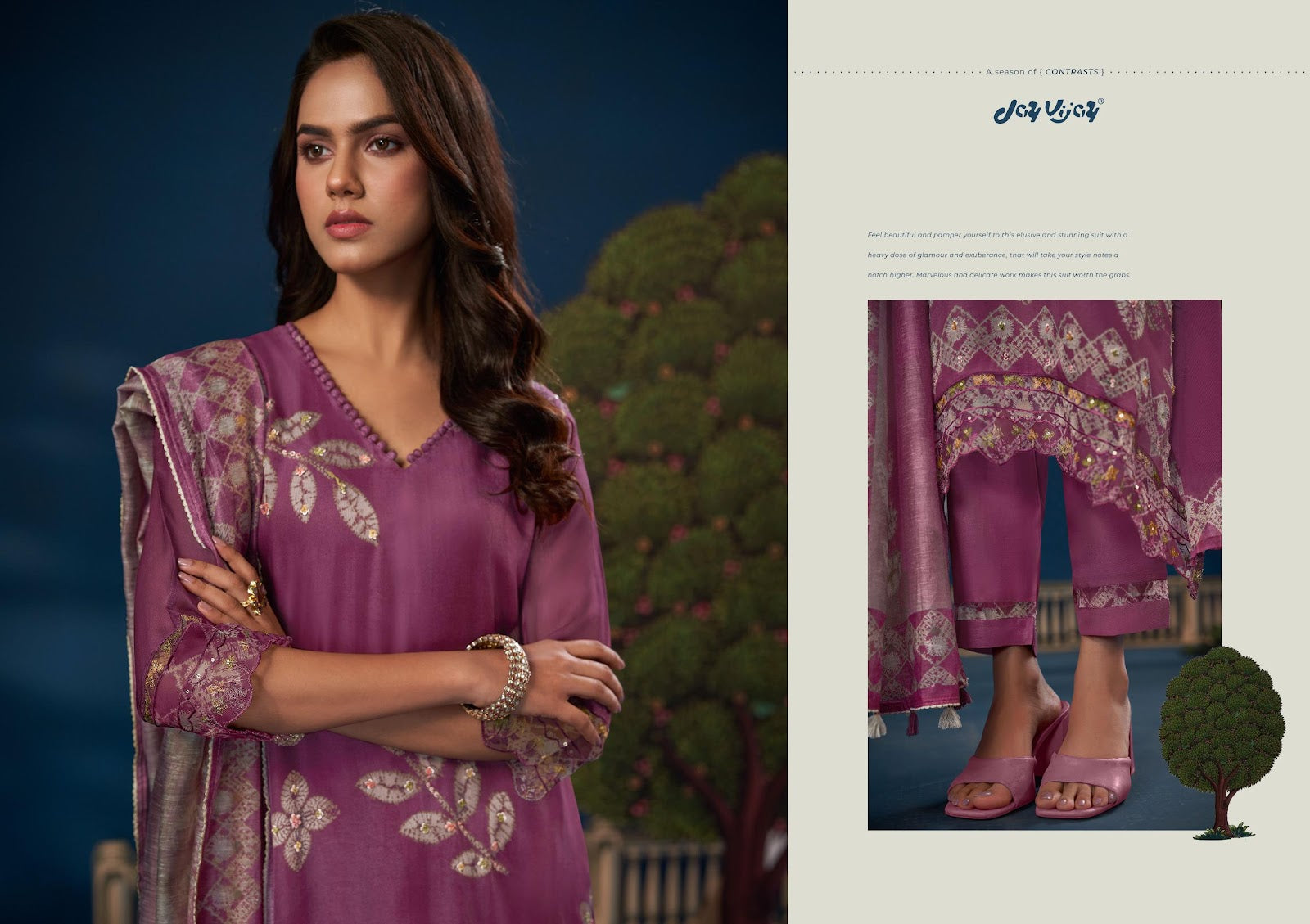 Kahani Tota Maina Ki Jay Vijay Silk Pant Style Suits Manufacturer India