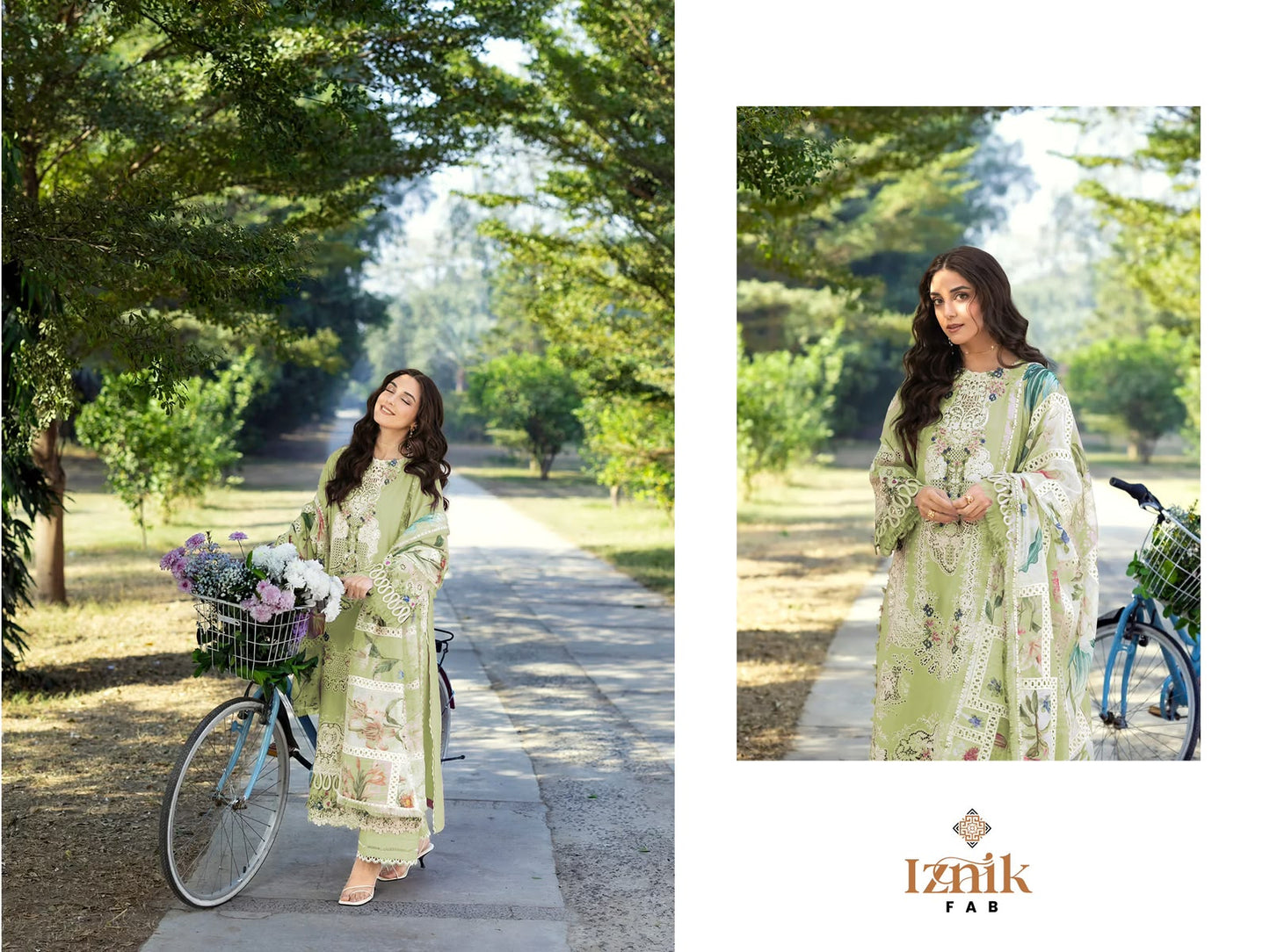 Kahf 2 Premium Lawn Collection Iznik Fab Cambric Cotton Pakistani Salwar Suits Exporter Gujarat