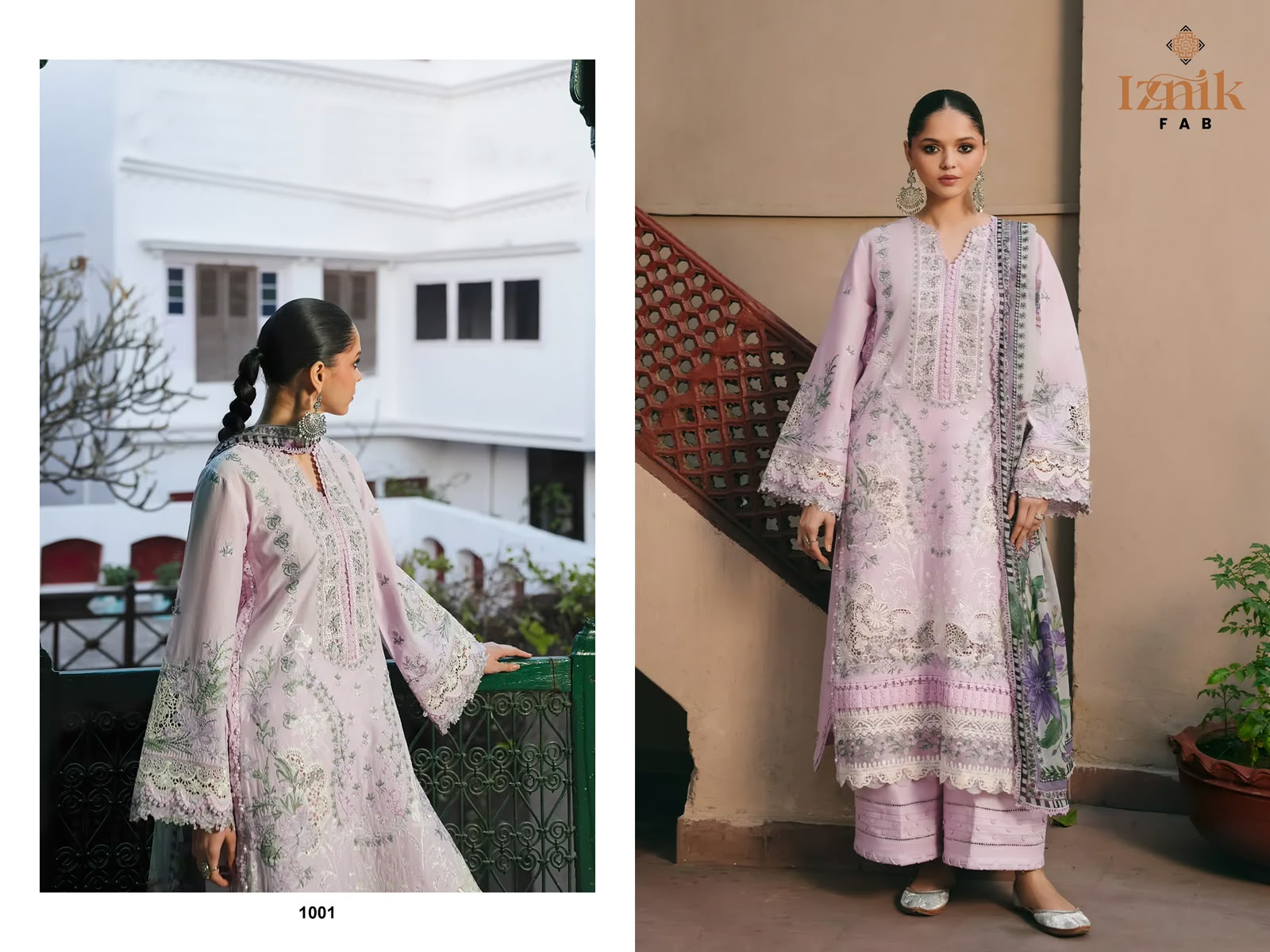 Kahf 2 Premium Lawn Collection Iznik Fab Cambric Cotton Pakistani Salwar Suits Exporter Gujarat