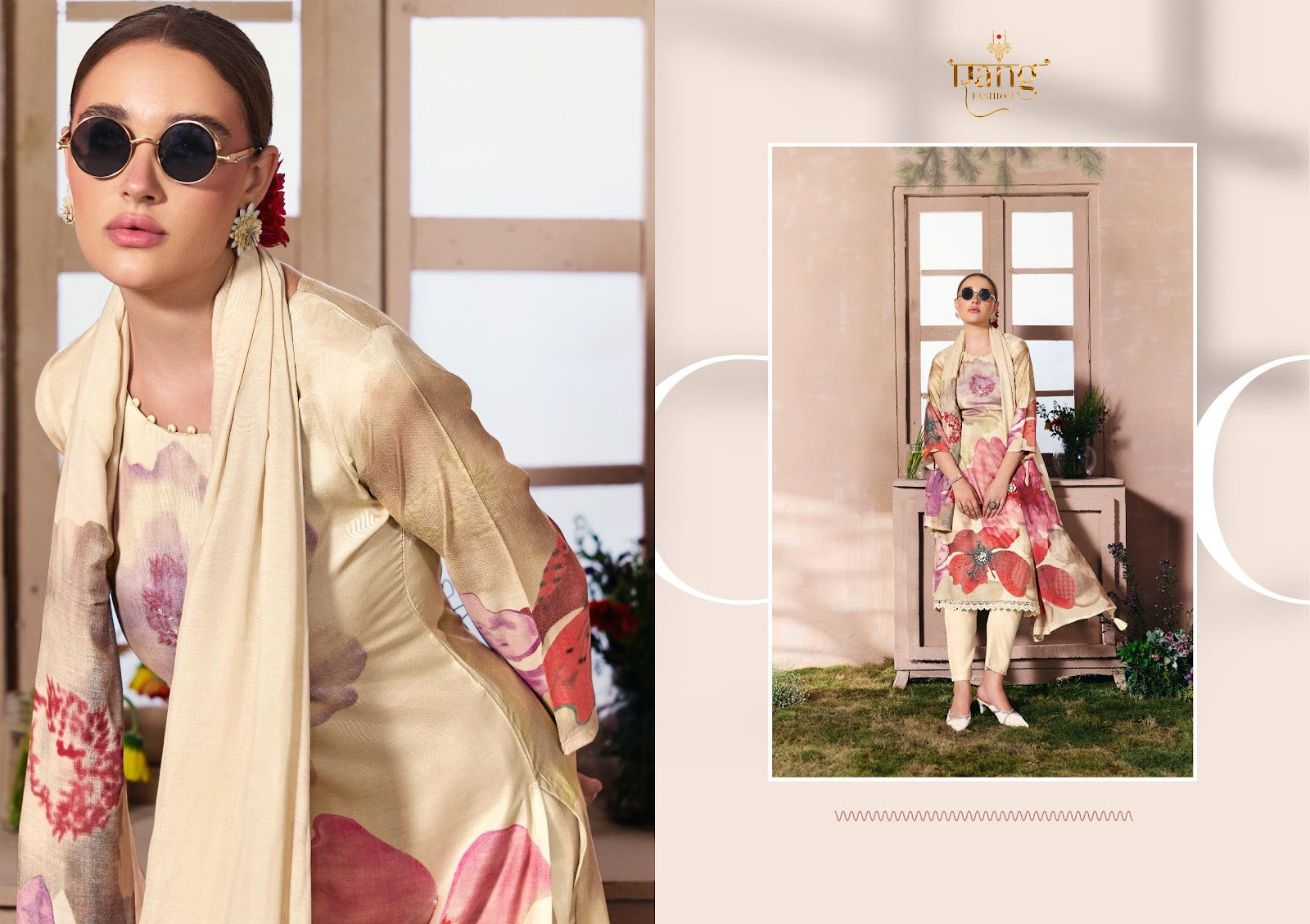 Kahf Rang Fashion Viscose Muslin Pant Style Suits Supplier Gujarat