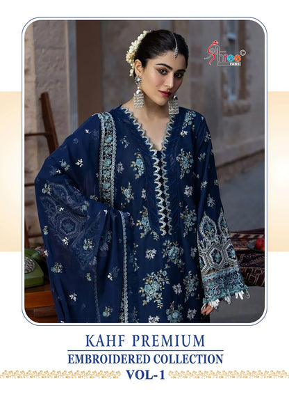 Kahf Vol 1 Embroidered Collection Shree Fabs Reyon Pakistani Salwar Suits Supplier Gujarat