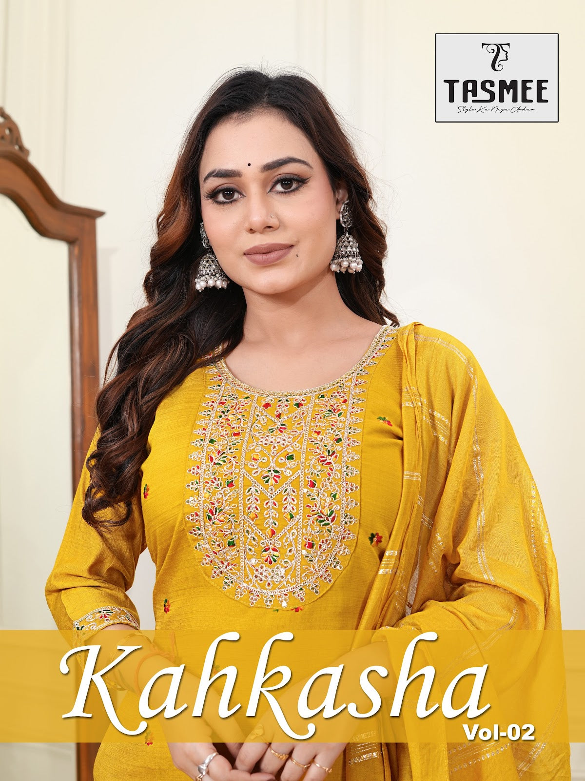 Kahkasha Vol 2 Tasmee Vertical Readymade Pant Style Suits Supplier