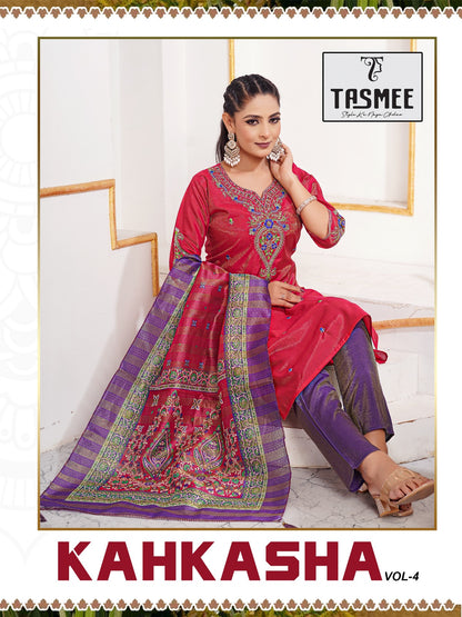 Kahkasha Vol 4 Tasmee Vertical Readymade Pant Style Suits Manufacturer Ahmedabad