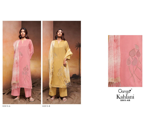 Kahlani 2613 Ganga Premium Cotton Plazzo Style Suits Wholesaler