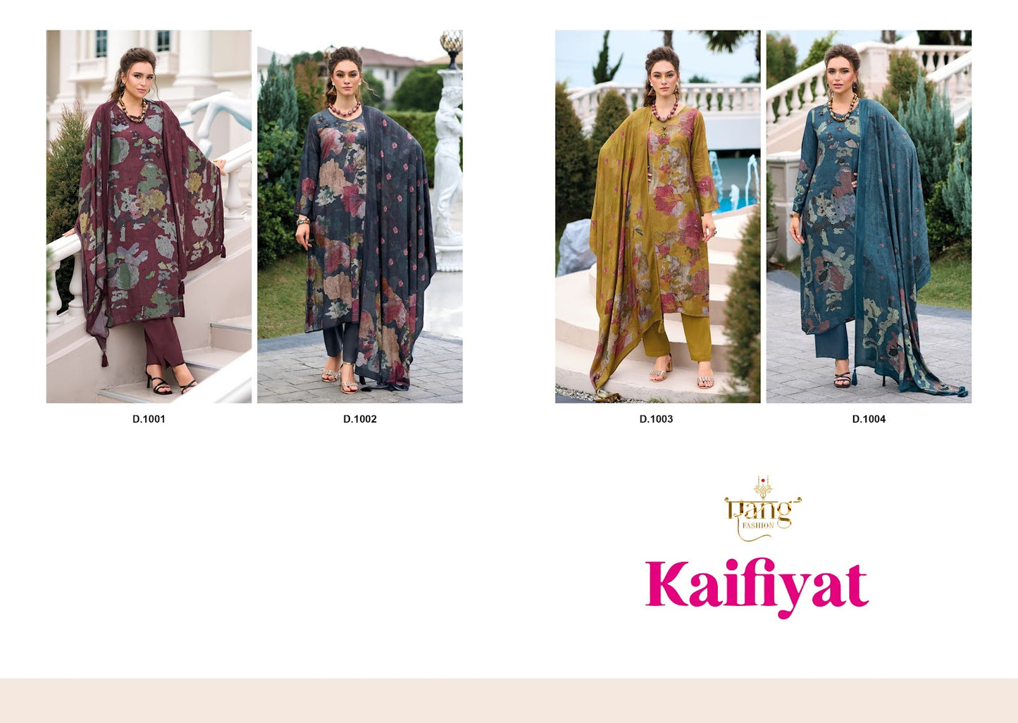 Kaifiyat Rang Fashion Wool Pashmina Suits Exporter Gujarat