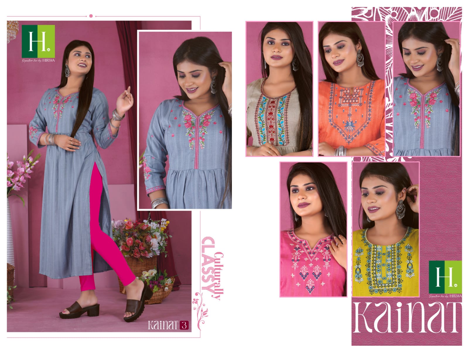 Kainat H Dot Viscose Rayon Naira Cut Kurtis