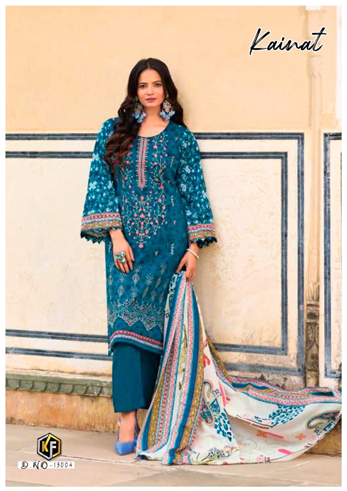 Kainat Vol 13 Keval Fab Lawn Cotton Karachi Readymade Suits Exporter