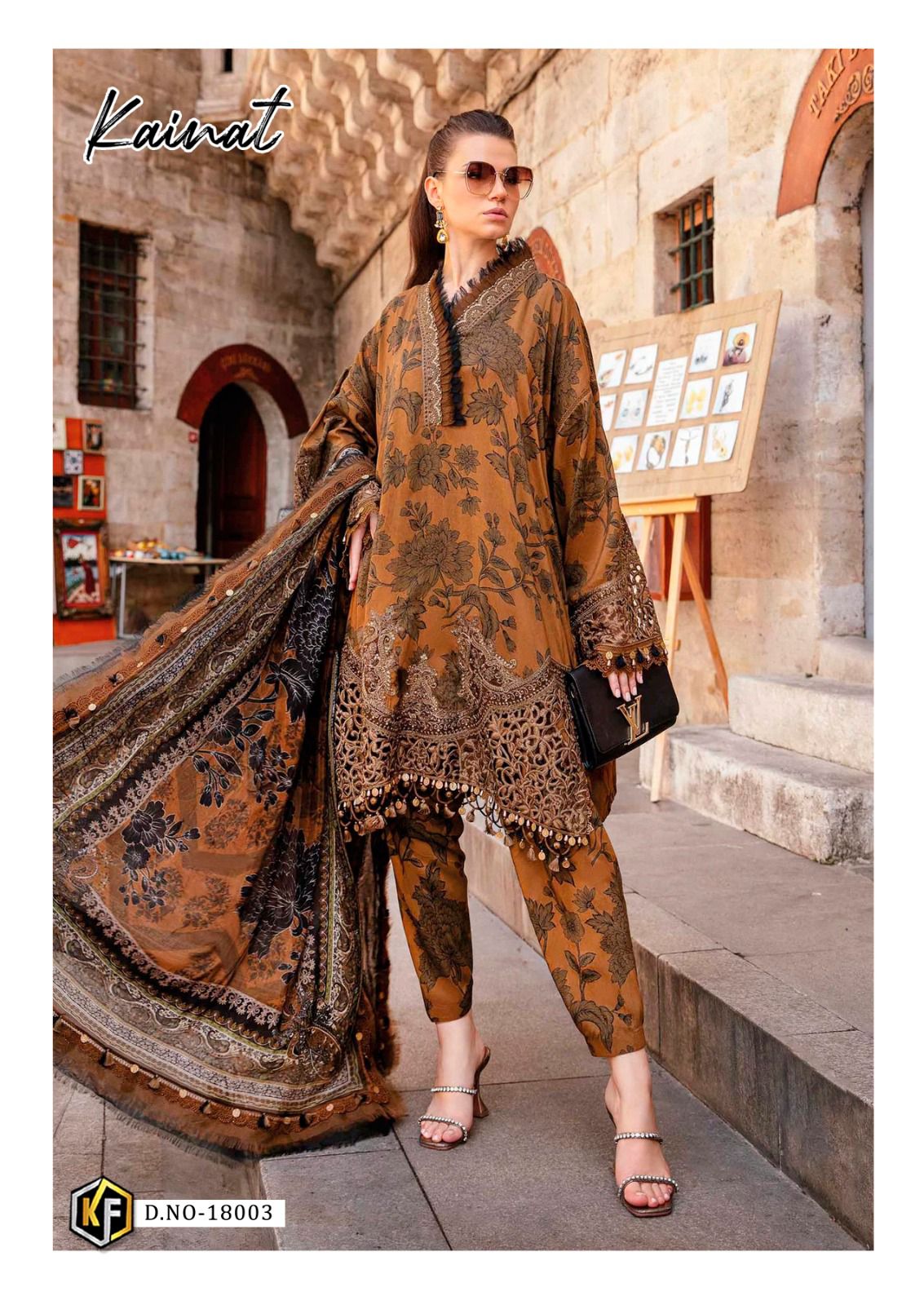 Kainat Vol 18 Heavy Luxury Lawn Collection Keval Fab Cotton Karachi Salwar Suits Exporter India