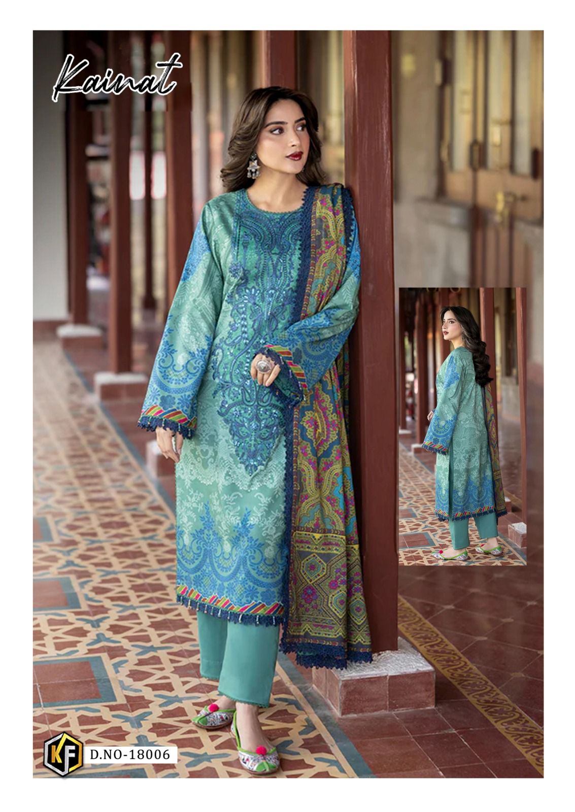 Kainat Vol 18 Heavy Luxury Lawn Collection Keval Fab Cotton Karachi Salwar Suits Exporter India