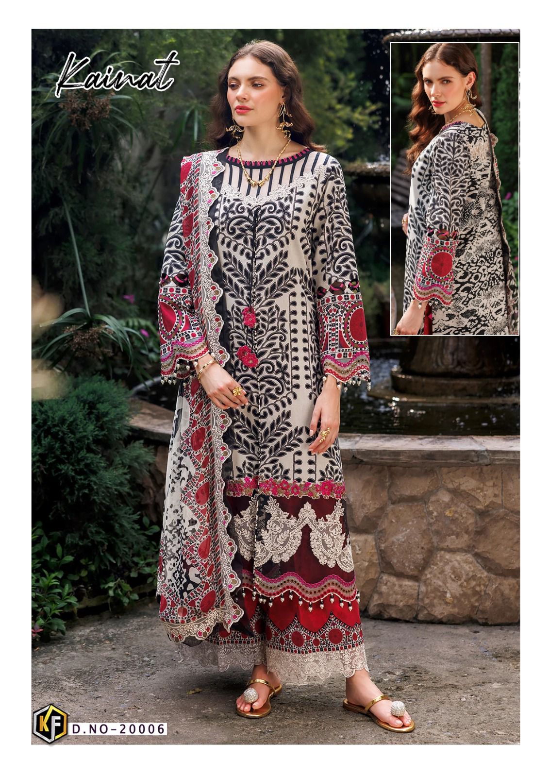 Kainat Vol 20 Heavy Luxury Lawn Collection Keval Fab Cotton Karachi Salwar Suits Manufacturer