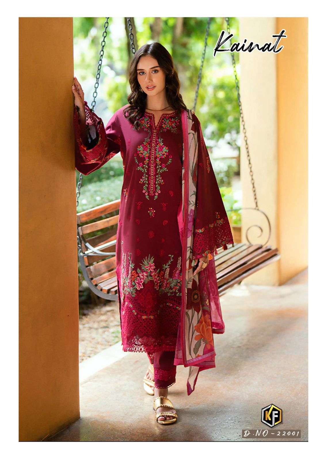 Kainat Vol 22 Luxury Lawn Collection Keval Fab Cotton Karachi Readymade Suits Supplier