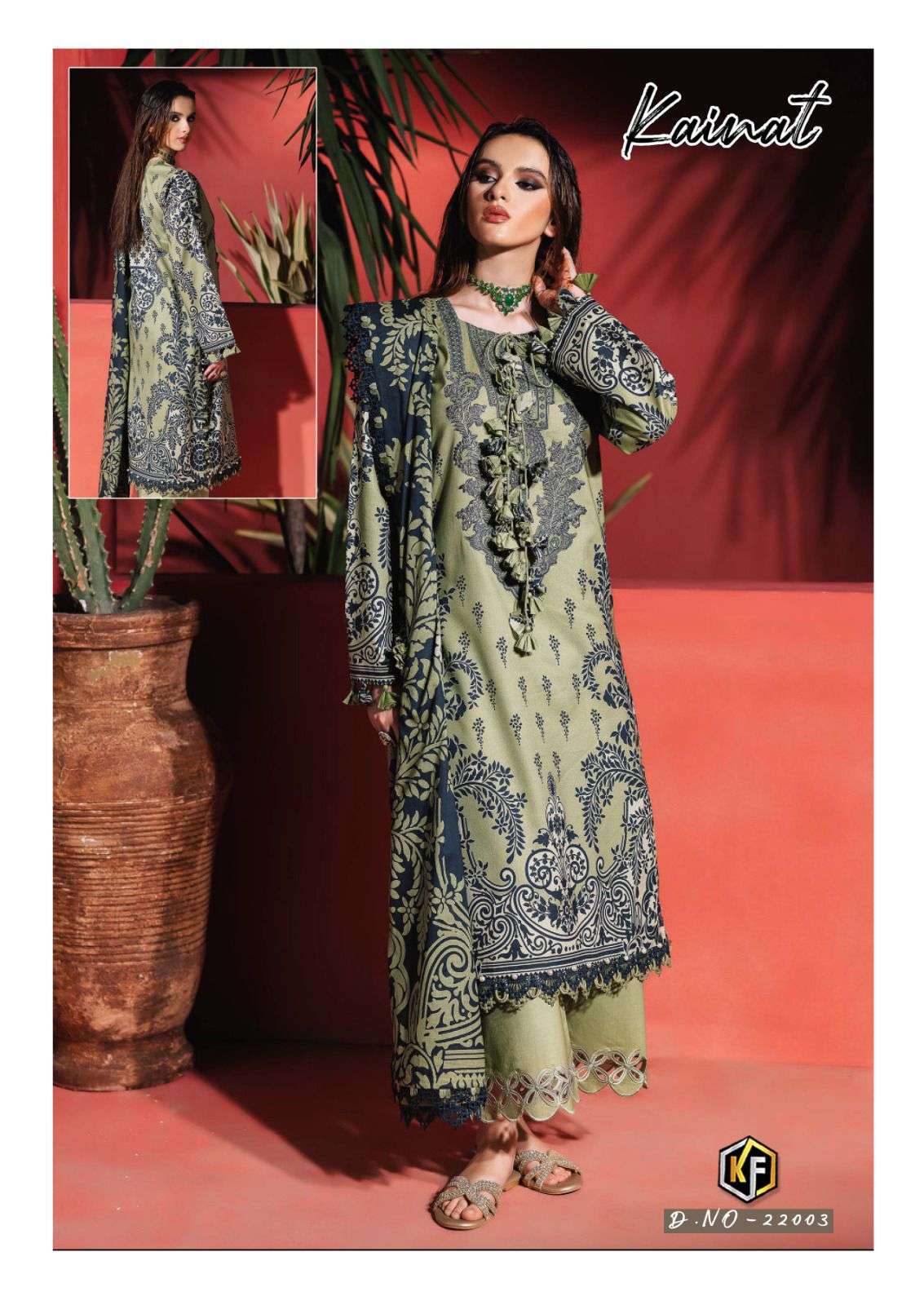 Kainat Vol 22 Luxury Lawn Collection Keval Fab Cotton Karachi Readymade Suits Supplier