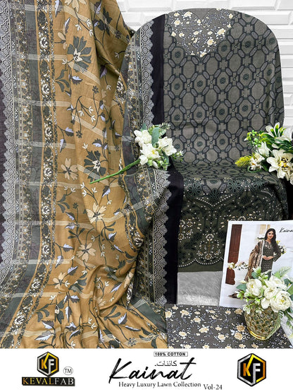 Kainat Vol 24 Keval Fab Cotton Karachi Salwar Suits Supplier
