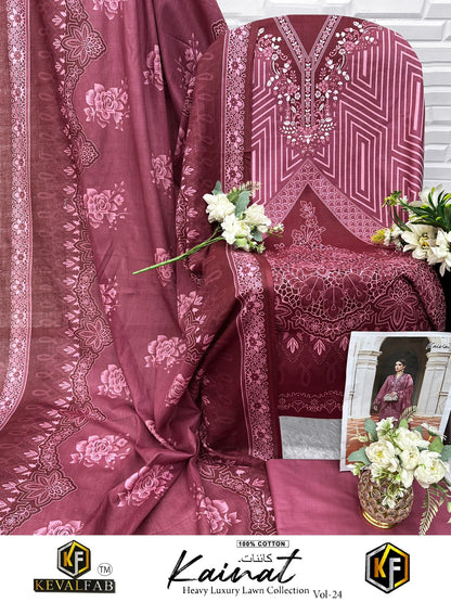 Kainat Vol 24 Keval Fab Cotton Karachi Salwar Suits Supplier