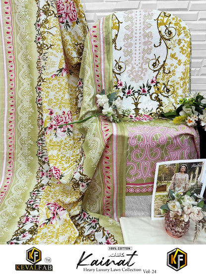 Kainat Vol 24 Keval Fab Cotton Karachi Salwar Suits Supplier