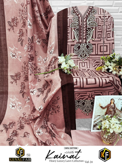 Kainat Vol 24 Keval Fab Cotton Karachi Salwar Suits Supplier